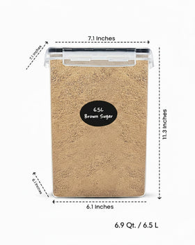 DWËLLZA KITCHEN BPA-free plastic canister safe for pantry storage and easy cleaning.