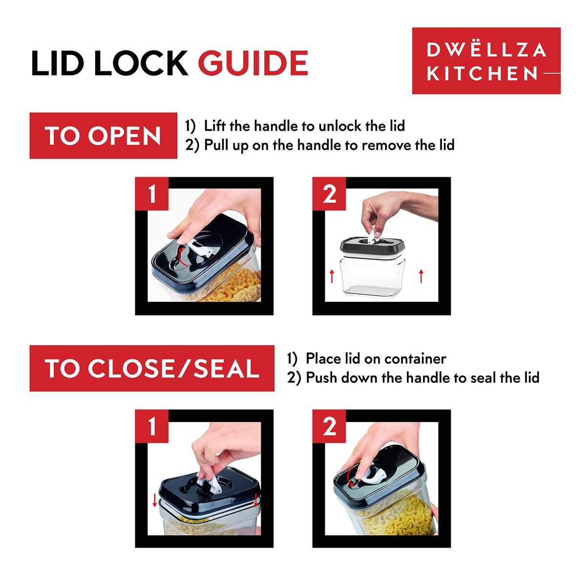 DWËLLZA KITCHEN clear body for quick content checks at a glance