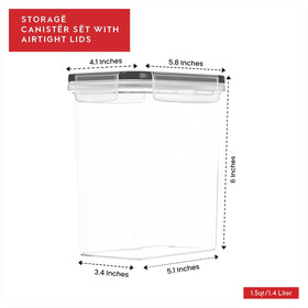 DWËLLZA KITCHEN clear BPA-free plastic for easy content visibility