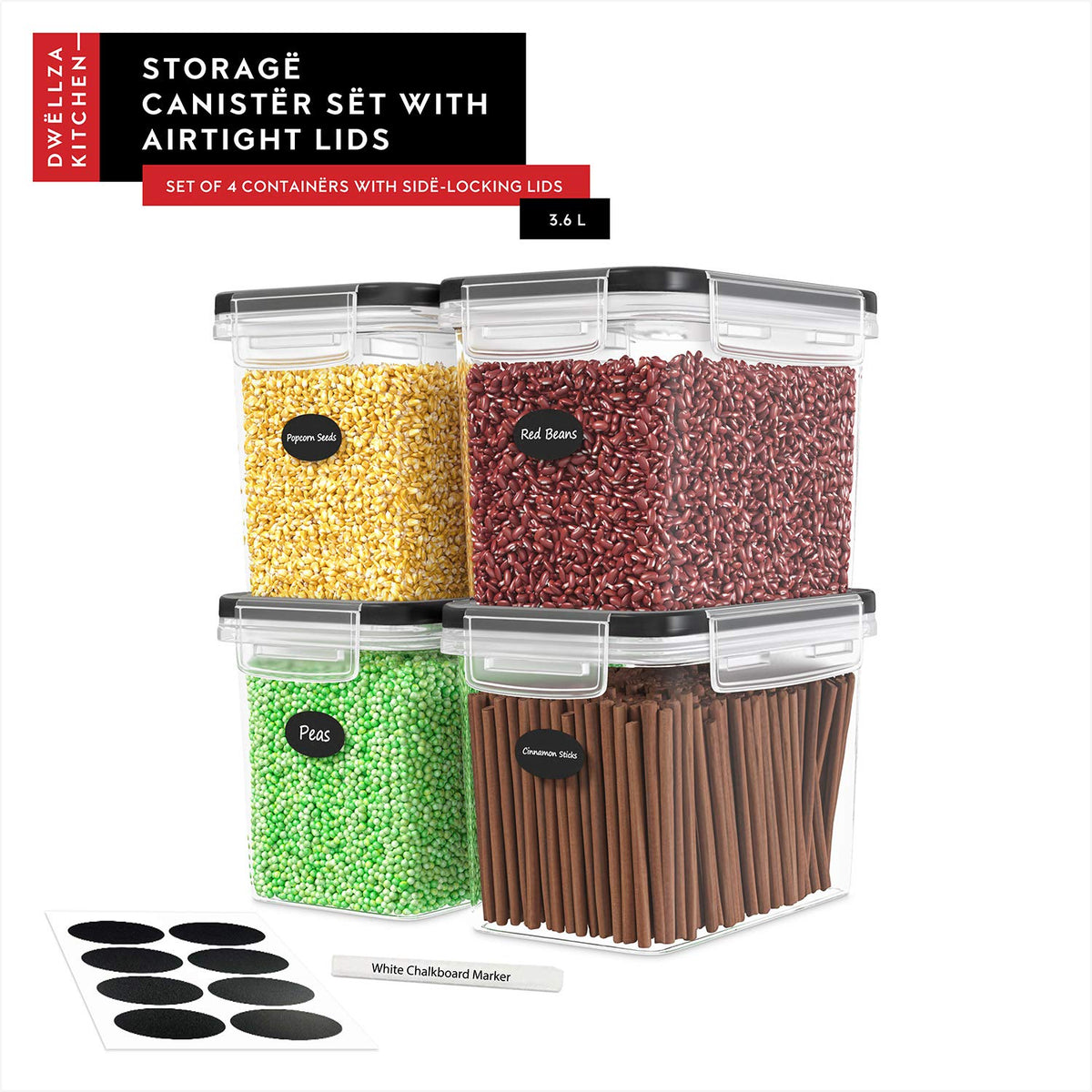 DWËLLZA KITCHEN dishwasher safe storage containers for easy cleaning
