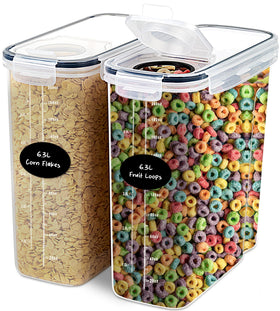 DWËLLZA KITCHEN extra-large cereal container front view for easy bulk storage and quick access.