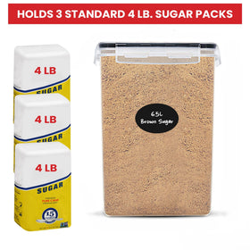 DWËLLZA KITCHEN extra-large sugar container with airtight seal keeps sugar dry.