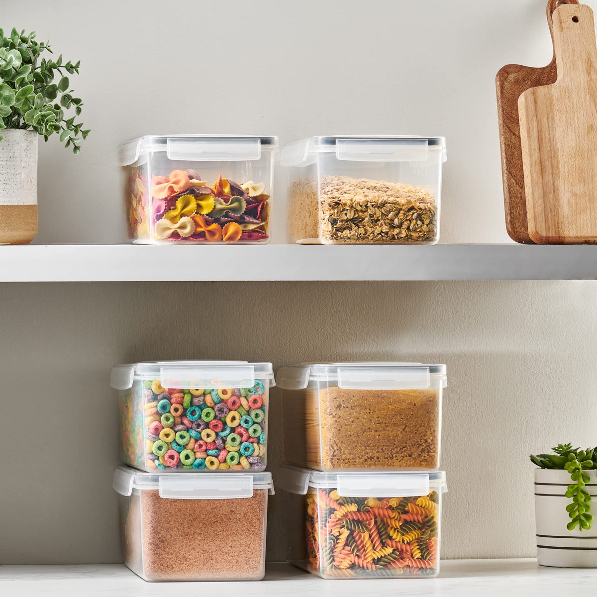 Dwellza Kitchen pantry organization idea for meal prep.