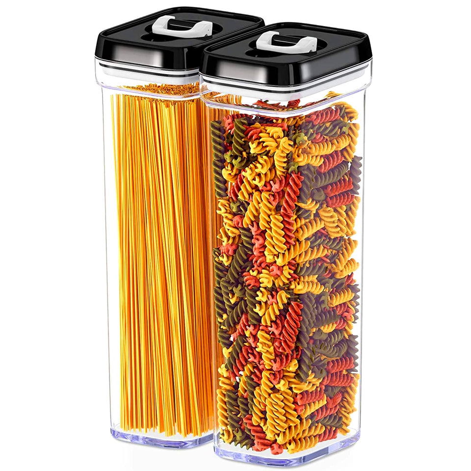 DWËLLZA KITCHEN pasta storage two-piece set with airtight seal keeps pasta fresh