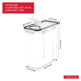 Dwellza Kitchen BPA-free plastic provides safe, durable storage.