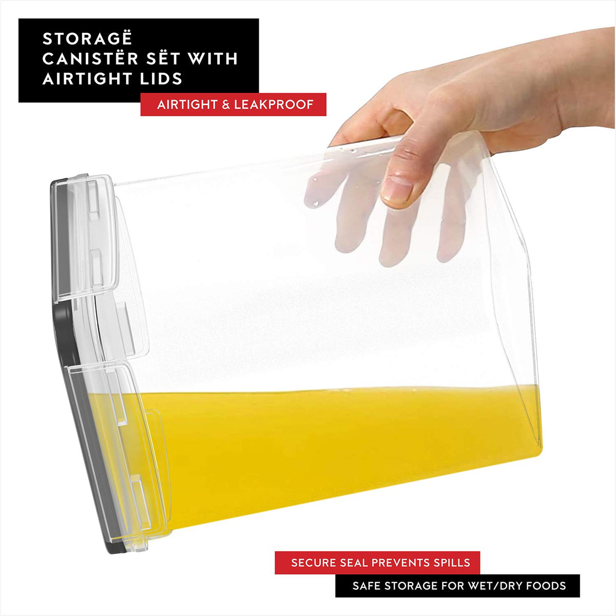 DWËLLZA KITCHEN stackable design saves space in pantry or cabinet.