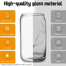 DWTS clear 16 oz tumbler ideal for iced coffee or tea, durable clarity