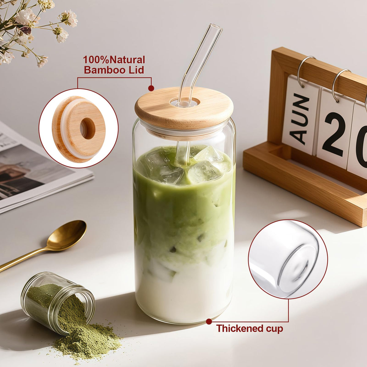 DWTS DANWEITESI borosilicate glass withstands temperature shifts for hot or cold drinks.