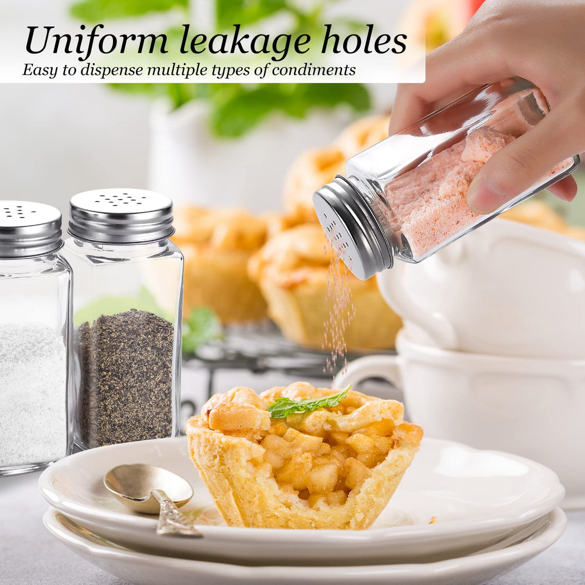 DWTS Danweitesi clear spice jars show spices at a glance, aiding quick use.