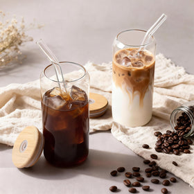 DWTS DANWEITESI crystal-clear glass cup enhances drink visual appeal.