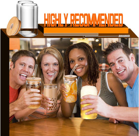 DWTS DANWEITESI dishwasher-safe glass cups handle hot and cold drinks with ease.