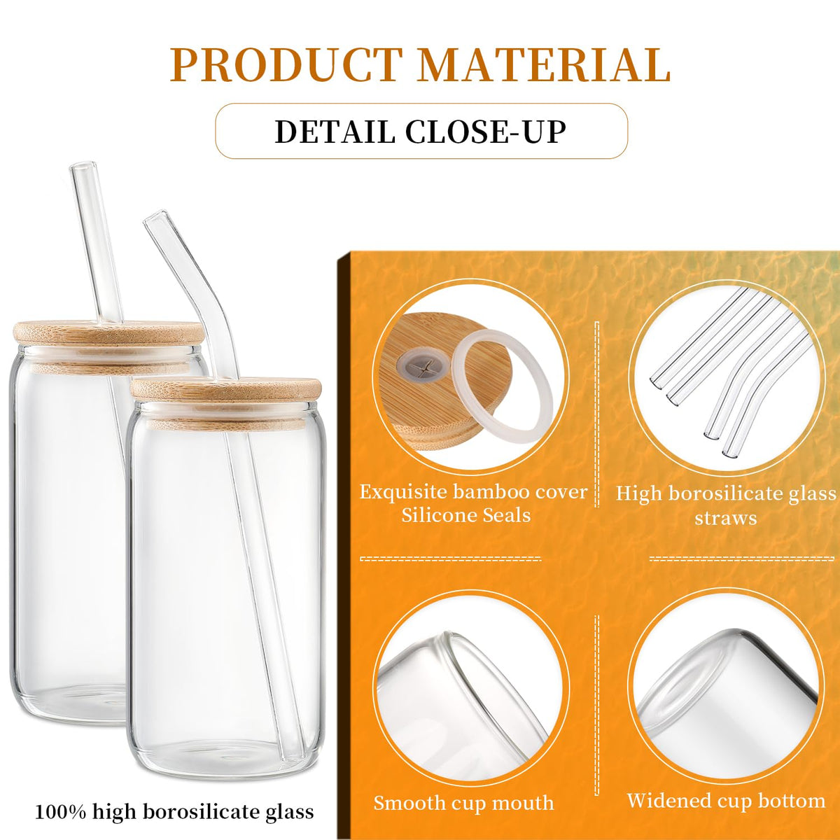 DWTS DANWEITESI lids and straws enable convenient, reusable serving at home, bars, or cafés.