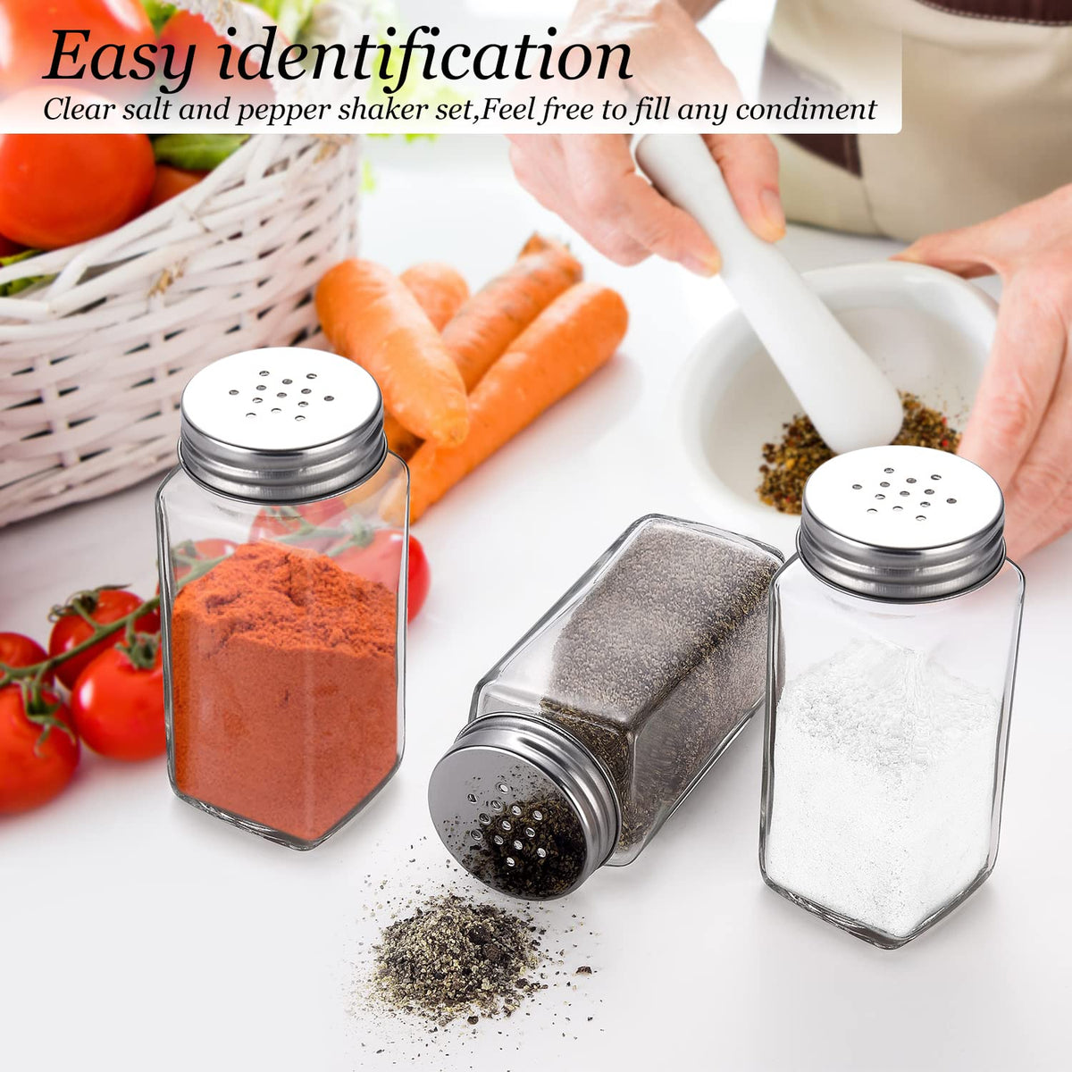 DWTS Danweitesi sturdy glass with stainless lids withstand daily kitchen tasks.