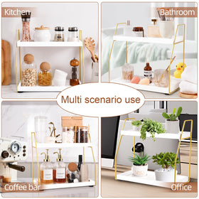 DWTS no pre-drilling wooden coffee stand adapts to various decor on the counter.