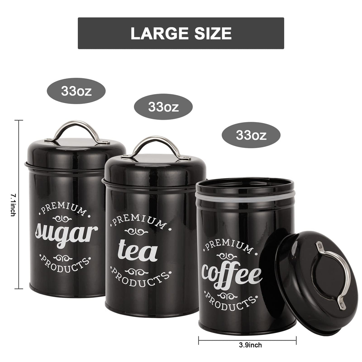 Dxlac tea storage organizer with 1000ml capacity keeps loose leaves neatly organized.