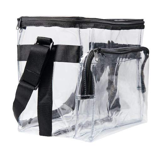 Dycica large clear lunch bag shows contents clearly for quick lunch checks at work.