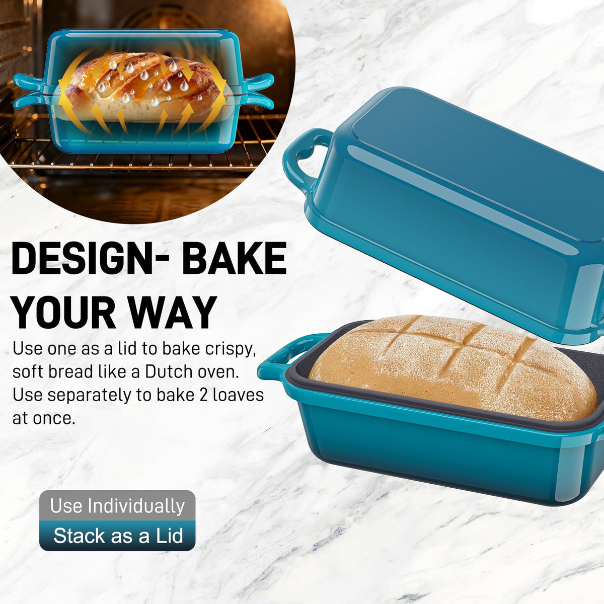 DYCYRQ enamel interior emphasizes easy cleaning and non-stick feel.