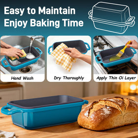 DYCYRQ heat-resistant gloves included for safe handling of hot pans.