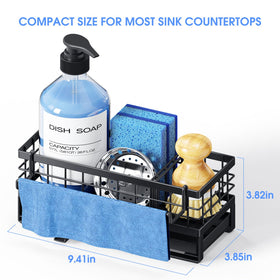 DYFVREN sponge holder showing adjustable dividers for organized storage
