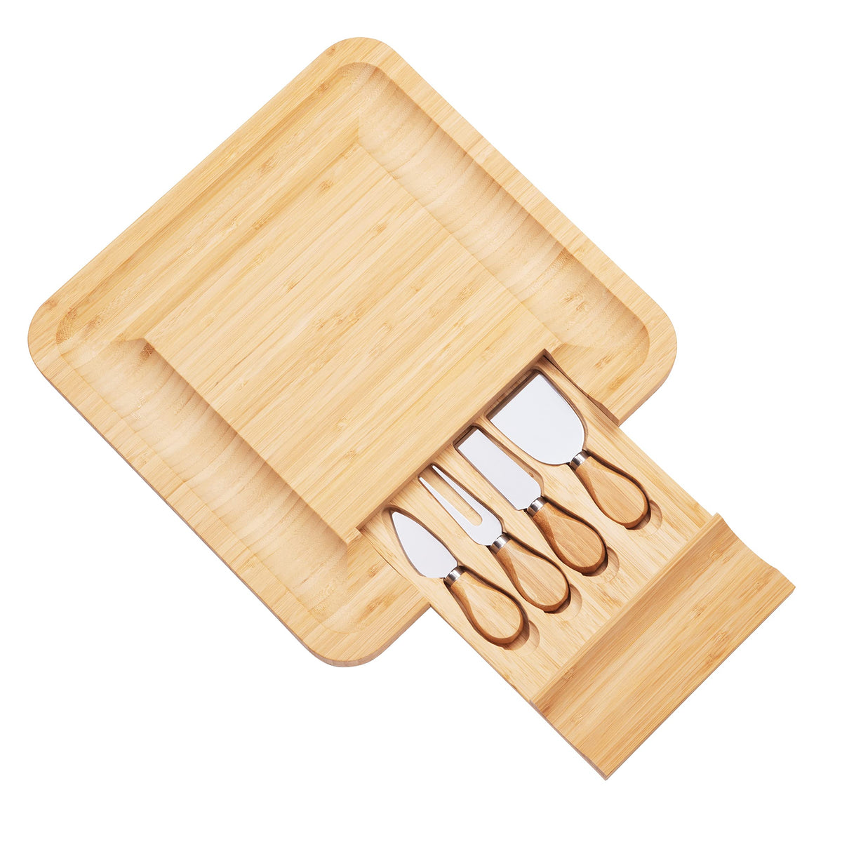 Dynamic Gear easy-clean bamboo board simplifies cleanup after gatherings
