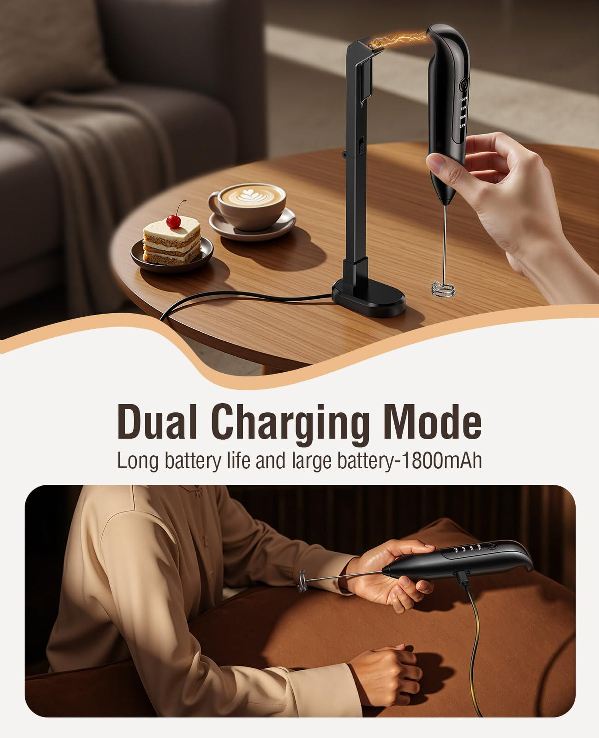 Detachable heads simplify rinsing for quick cleanup after drinks.