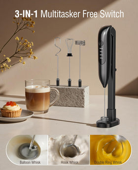 Ergonomic handle reduces fatigue during morning frothing sessions.