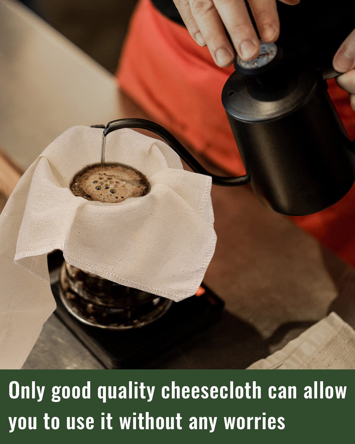 Dynta cheesecloth for honey and tea preserves aroma and clarity