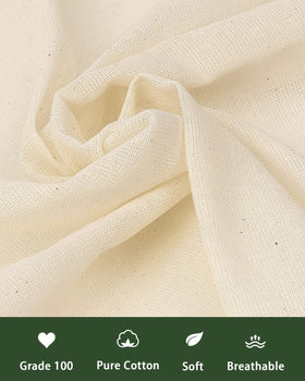 Dynta cheesecloth hemmed edges for easy handling and durability