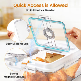 Dynta breadbox BPA-free materials ensure safe, durable bread storage.