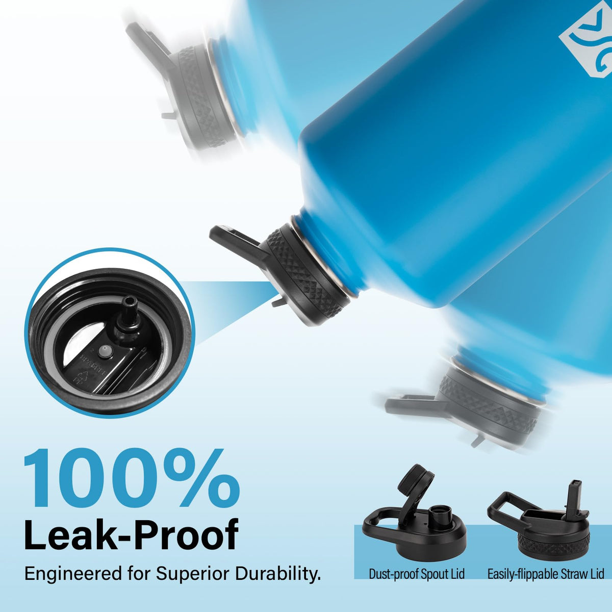 DYSANKY rugged outdoors-ready bottle resists scratches and daily wear.