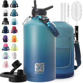 DYSANKY 1 gallon insulated bottle shows rugged design and cold retention capability.