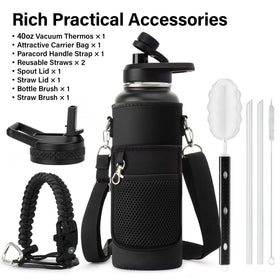 DYSANKY 40 oz bottle inner wall is thick stainless steel for durability.