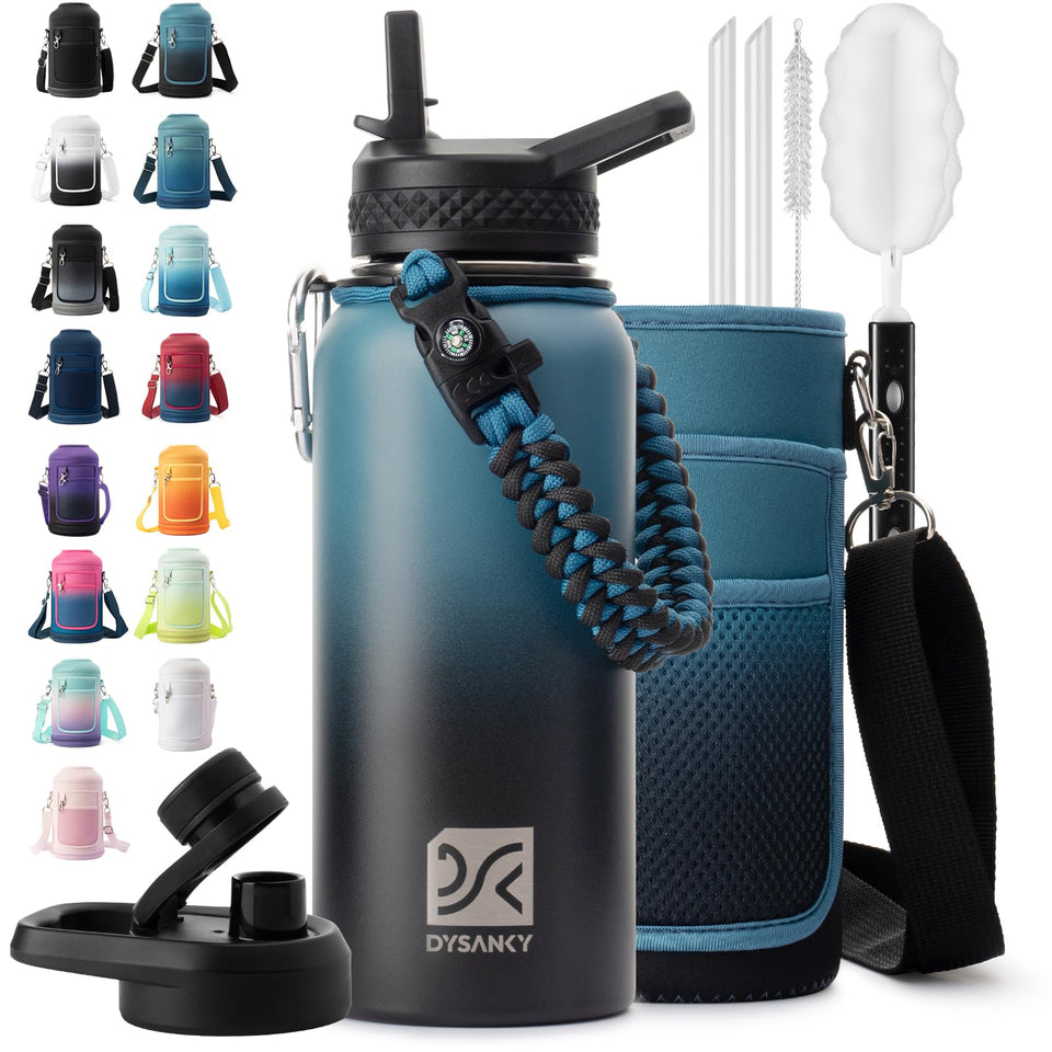 DYSANKY 32 oz insulated bottle close-up showing thick inner wall for temperature retention