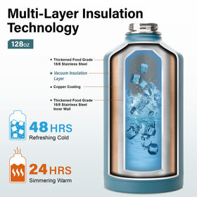 DYSANKY braided handle insulated bottle with comfortable outdoor grip.