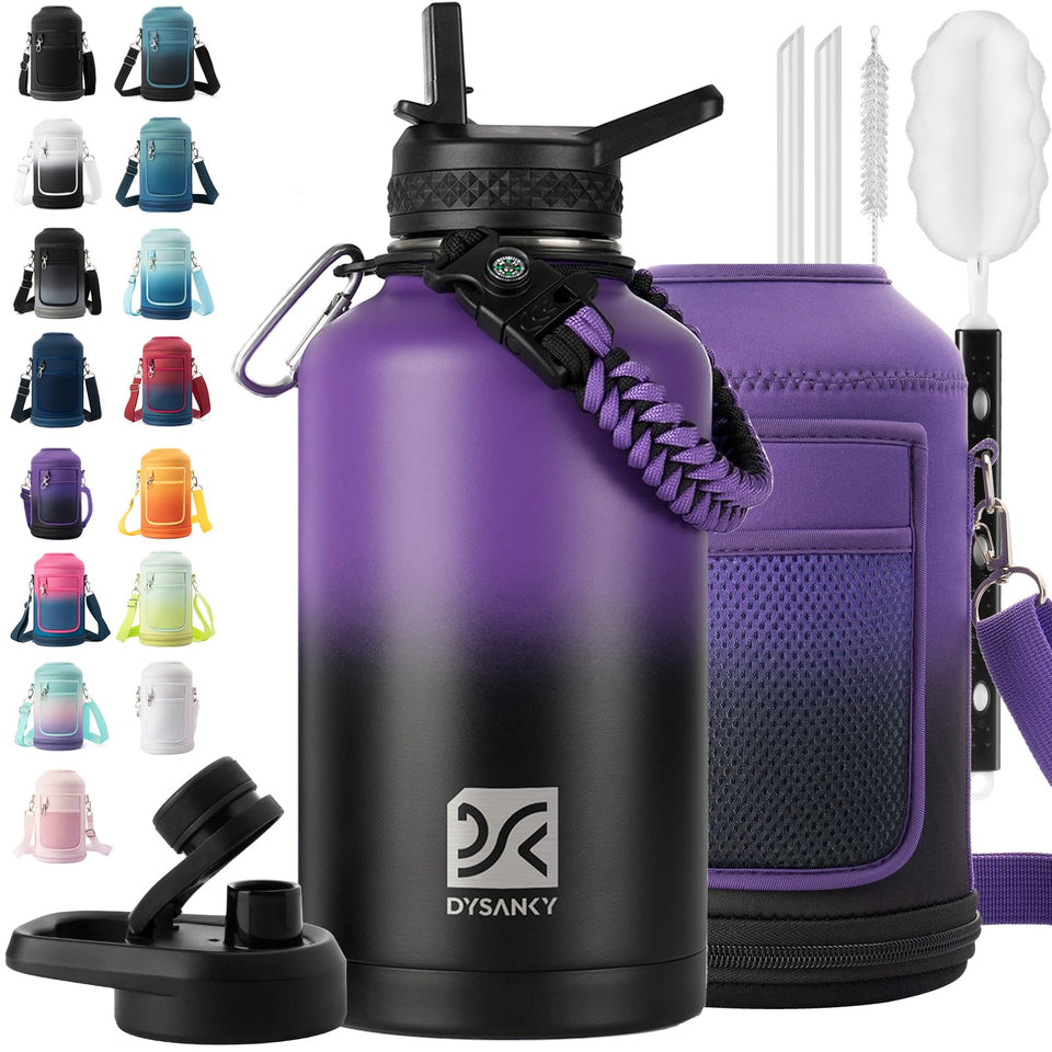 DYSANKY insulated bottle with straw for easy hydration on hikes