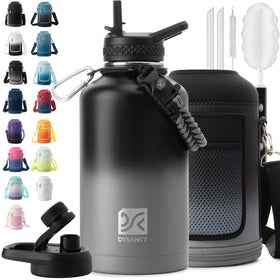 DYSANKY insulated water bottle cap close-up highlights thick seal for lasting temperature retention.