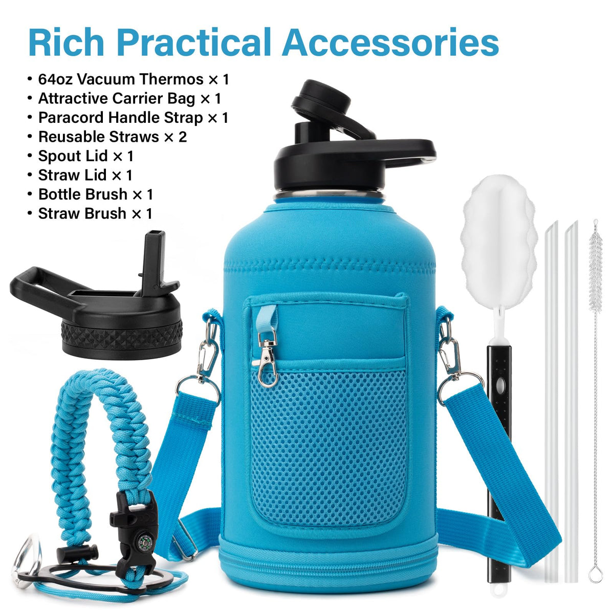 DYSANKY bottle with carrier bag and strap for easy transport.