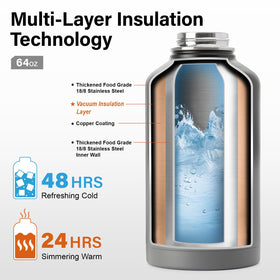 DYSANKY insulated bottle with carrier bag demonstrates convenient transport on hikes.