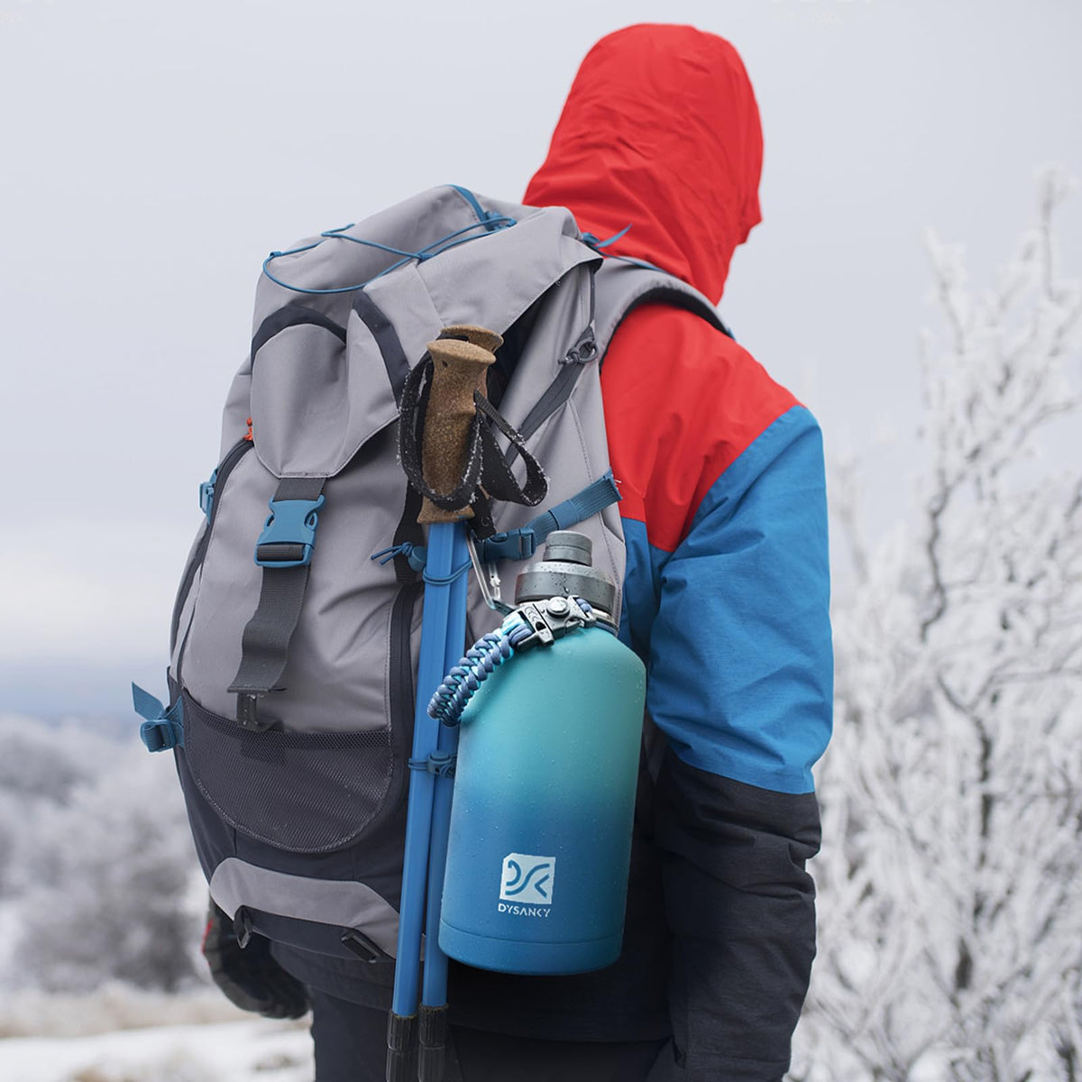 DYSANKY handle strap for comfortable carrying during gym and trail days.