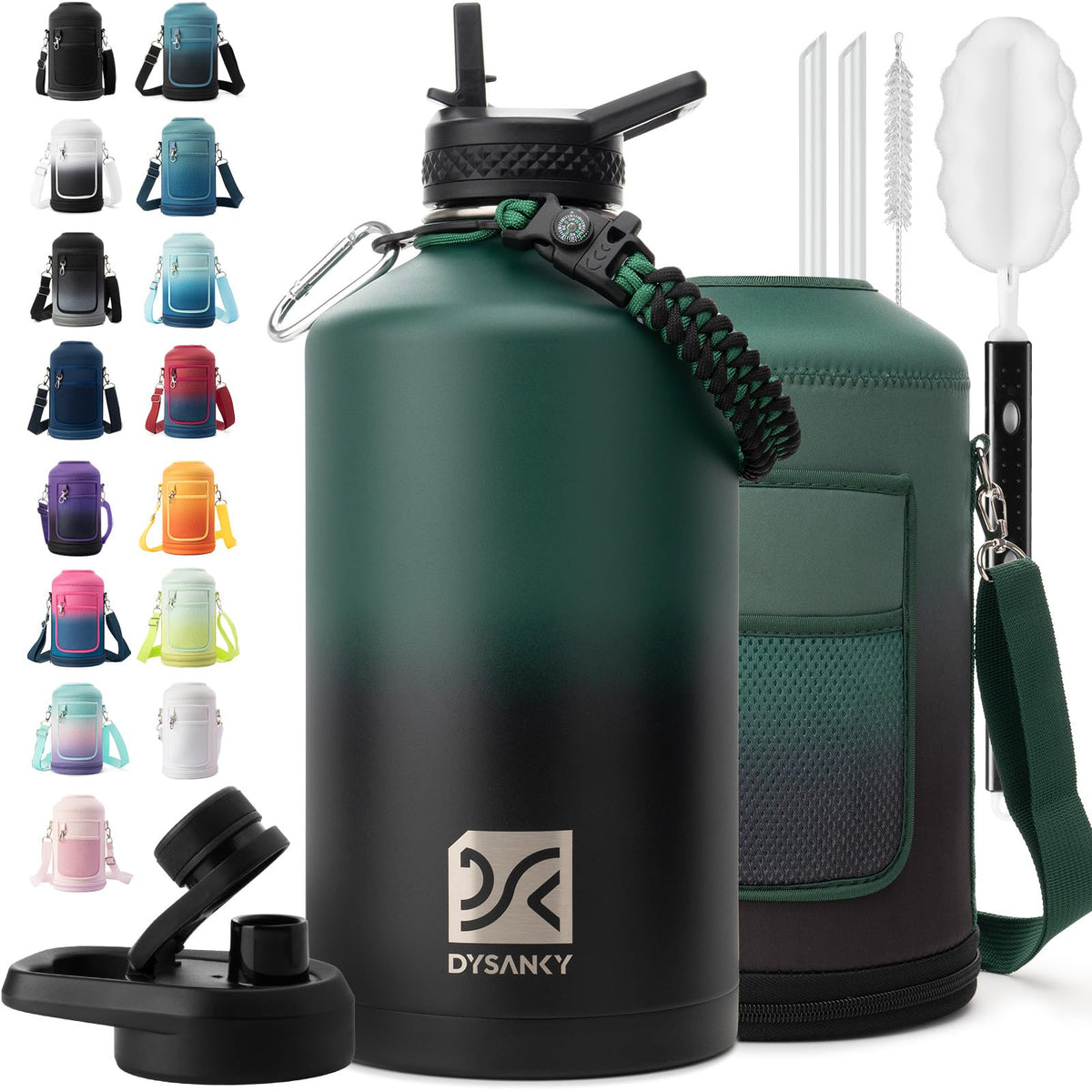 DYSANKY water bottle with straw in use for refreshing hydration on the go
