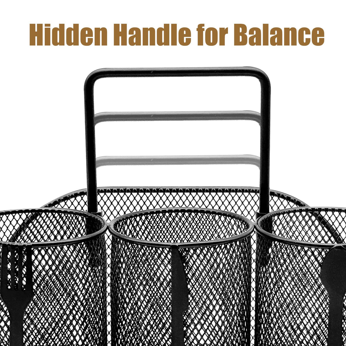 DysanVica flatware storage basket with ventilation supports quick-drying and airflow.