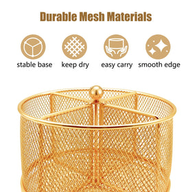 DysanVica rotating caddy at a picnic table for quick serving.