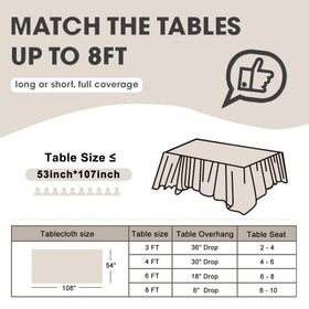 D&Z individually wrapped party tablecloths simplify on-the-go setup for indoor or outdoor venues.
