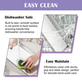E-far 1.2-inch deep rims prevent spills during busy ovens
