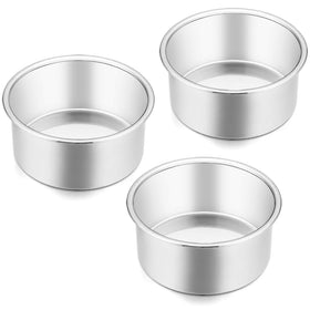 E-far 4-inch small cake pan set front view showing compact bakeware for mini desserts