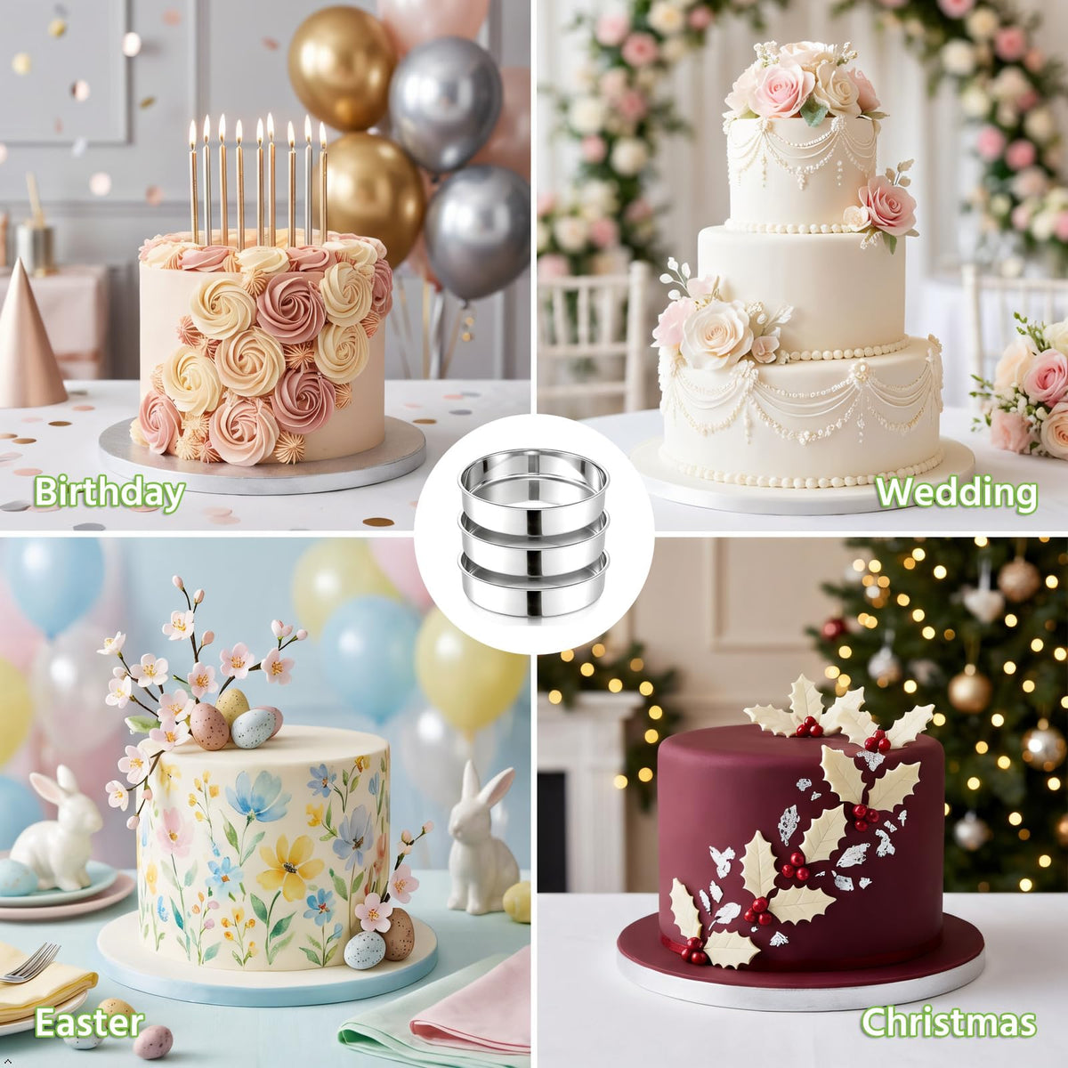 E-far 9-inch set ideal for wedding and celebration cakes