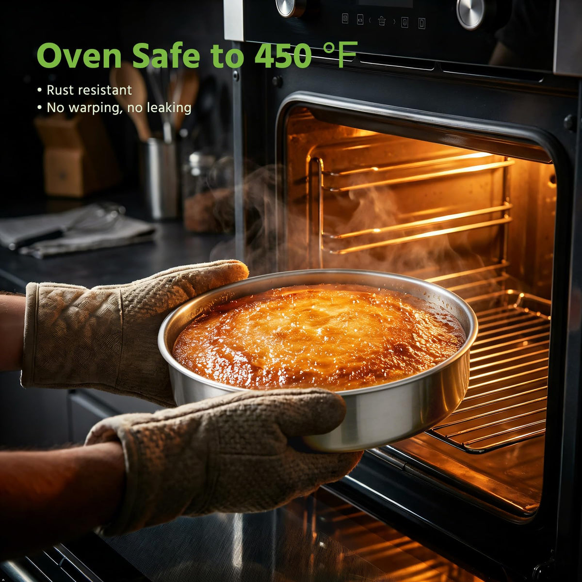 E-far 9-inch pan with rolled edge for comfortable grip during handling
