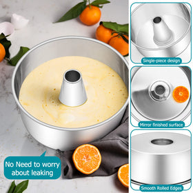 E-far mirror-finish surface promotes clean release after baking.