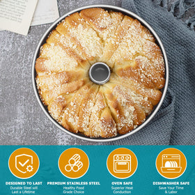 E-far oven-safe up to 450°F for reliable baking results.