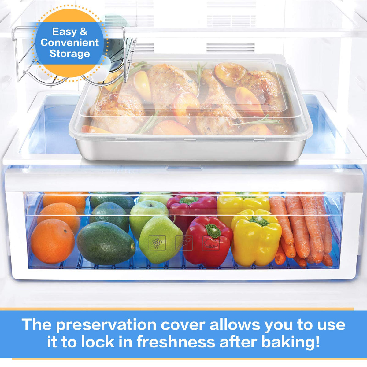 E-far pan for brownies or casseroles; versatile home kitchen solution.